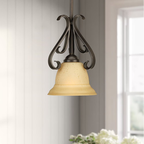 Progress Lighting Torino Mini Pendant in Forged Bronze by Progress Lighting P5153-77