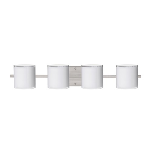 Besa Lighting Besa Lighting Pogo Satin Nickel Bathroom Light 4WS-7180SF-SN