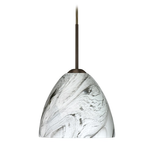 Besa Lighting Besa Lighting Sasha II Satin Nickel LED Mini-Pendant Light 1BT-7572MG-LED-SN