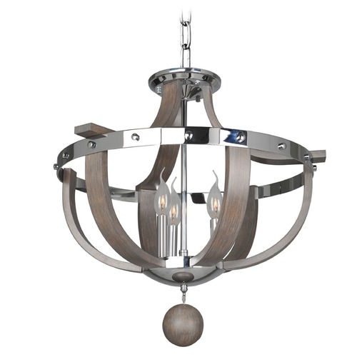 Sharlow Chrome Semi-Flush Mount Light by Kalco Lighting