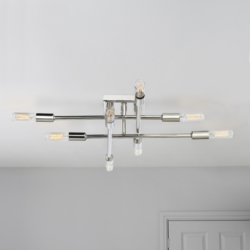 Lyrique 19.50-Inch Semi-Flush Mount in Polished Nickel by Savoy House