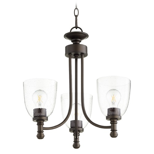 Quorum Lighting Rossington Oiled Bronze Mini-Chandelier by Quorum Lighting 6122-3-286