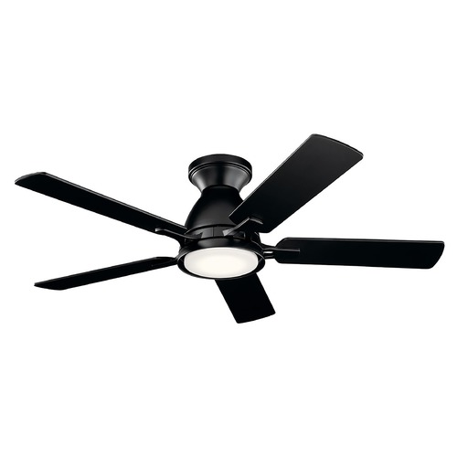 Arvada 44-Inch LED Hugger Fan in Satin Black by Kichler Lighting