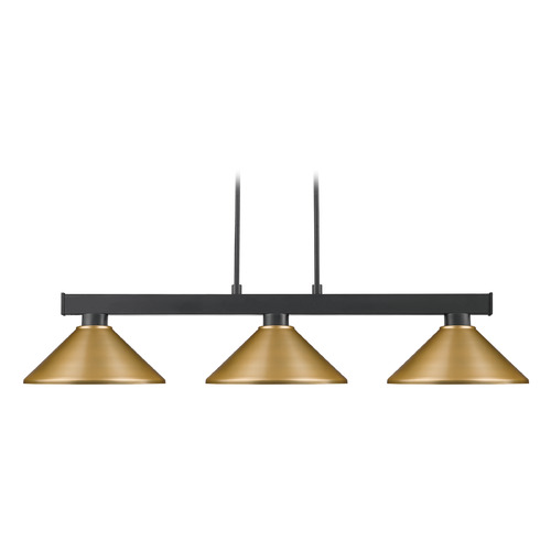 Cobalt Matte Black Billiard Light by Z-Lite