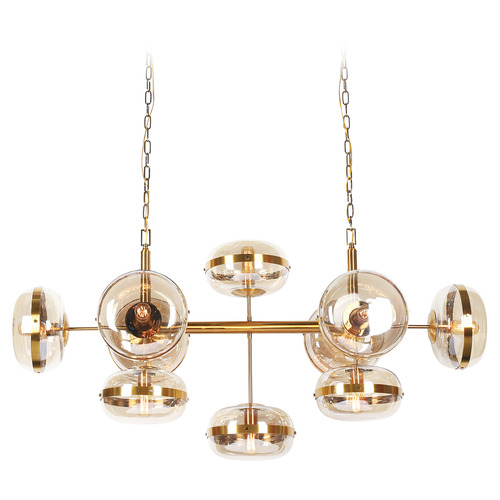 Eurofase Lighting Nottingham 55-Inch Oval Chandelier in Brass by Eurofase Lighting 37089-016