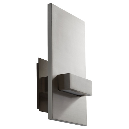 Vela 12-Inch LED Wall Sconce in Satin Nickel by Oxygen Lighting
