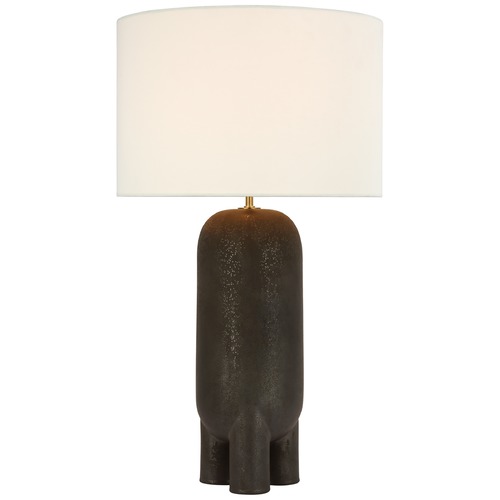 Visual Comfort Signature Collection Kelly Wearstler Chalon Table Lamp in Black Metallic by Visual Comfort Signature KW3664SBML