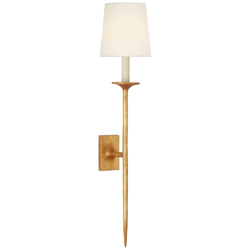Visual Comfort Signature Collection Julie Neill Catina Large Tail Sconce in Gold Leaf by Visual Comfort Signature JN2080AGLL