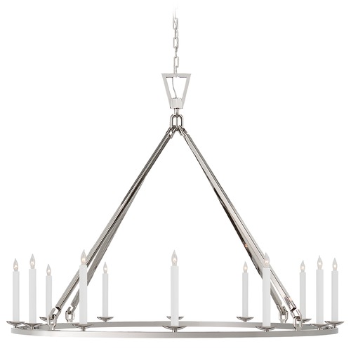 Chapman & Myers Darlana X-Large Chandelier in Nickel by Visual Comfort Signature