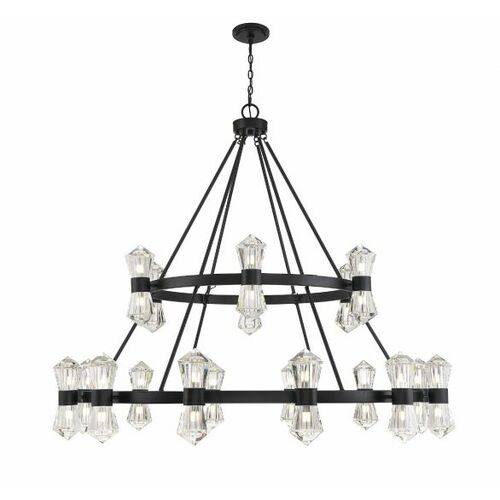 Savoy House Dryden 36-Light LED Chandelier in Matte Black by Savoy House 1-1938-36-89