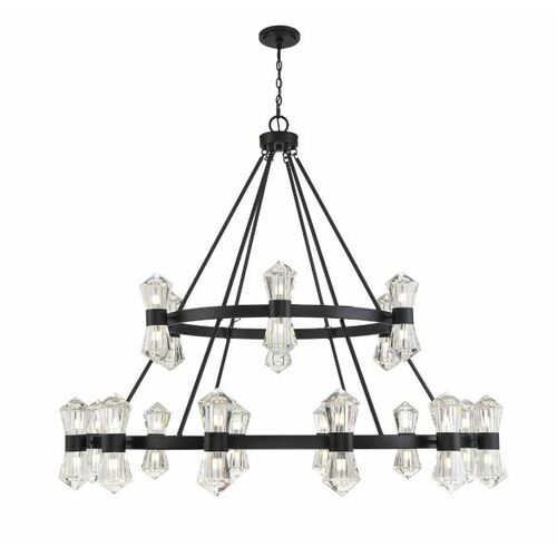 Dryden 36-Light LED Chandelier in Matte Black by Savoy House