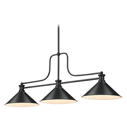 Melange Matte Black Billiard Light by Z-Lite