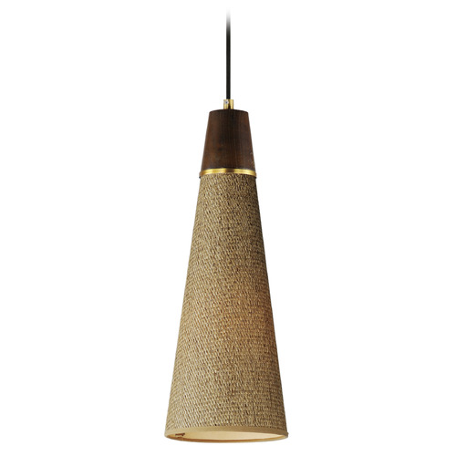 Maxim Lighting Sumatra Natural Aged Brass Mini Pendant by Maxim Lighting 14482GCNAB