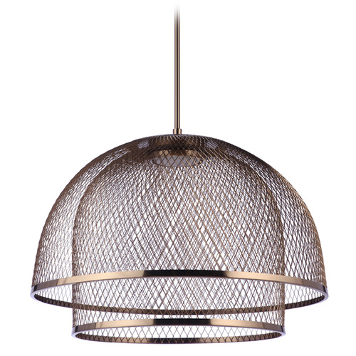 Sculptural Statement LED Pendant in Satin Brass by Craftmade