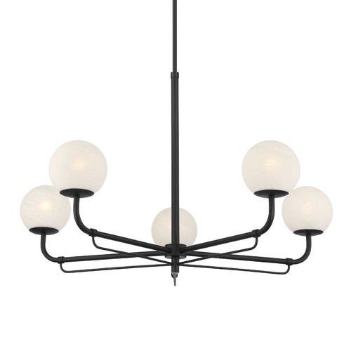 Whitehall 5-Light Chandelier in Matte Black by Minka Lavery
