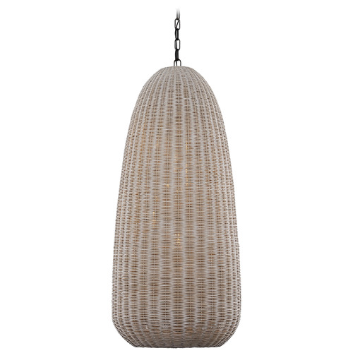 Kokomo Bronze Ash Wicker Elongated Pendant