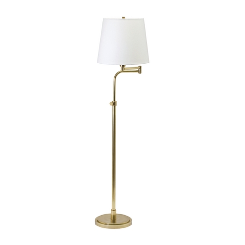 Club Floor Lamp in Raw Brass by House of Troy Lighting