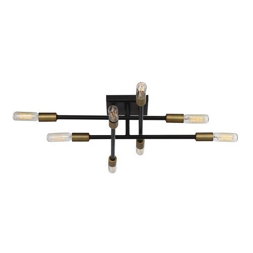 Savoy House Lyrique Semi-Flush Mount in Bronze & Brass by Savoy House 6-7003-8-77