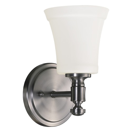 Quorum Lighting Rossington Satin Nickel Sconce by Quorum Lighting 5422-1-65