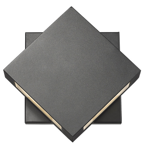 Quadrate Black LED Outdoor Wall Light by Z-Lite