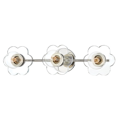 Alexa 3-Light Bath Light in Polished Nickel by Mitzi by Hudson Valley