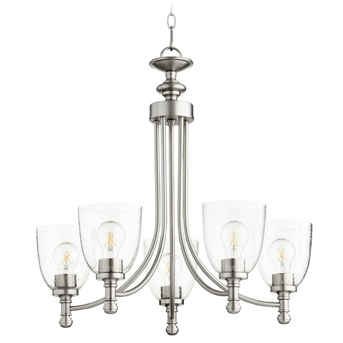 Rossington Satin Nickel Chandelier by Quorum Lighting