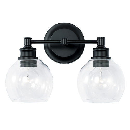Mid Century Bathroom Light in Matte Black by Capital Lighting