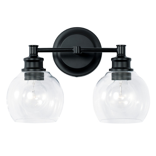 Capital Lighting Mid Century Bathroom Light in Matte Black by Capital Lighting 121121MB-426