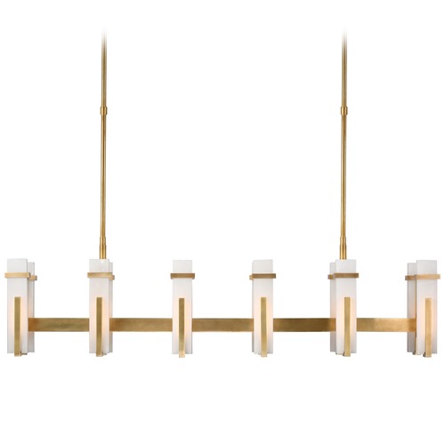 Visual Comfort Signature Collection Ian K. Fowler Malik Linear Chandelier in Brass by Visual Comfort Signature S5915HABALB
