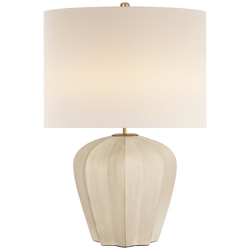 Aerin Pierrepont Medium Table Lamp in Stone White by Visual Comfort Signature