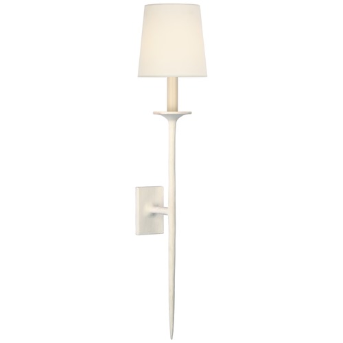Visual Comfort Signature Collection Julie Neill Catina Large Tail Sconce in White by Visual Comfort Signature JN2080PWL