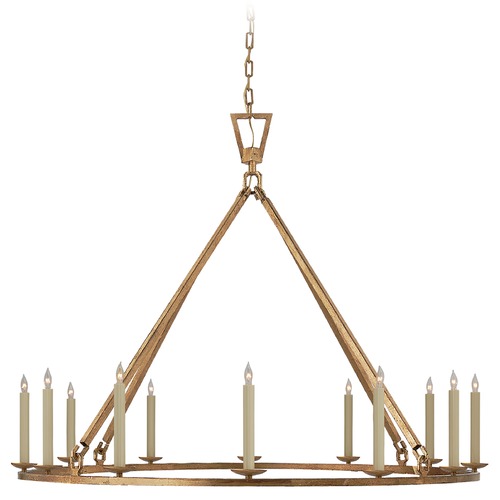 Visual Comfort Signature Collection Chapman & Myers Darlana Chandelier in Gilded Iron by Visual Comfort Signature CHC5173GI