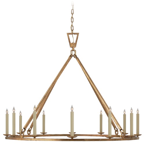 Chapman & Myers Darlana Chandelier in Gilded Iron by Visual Comfort Signature
