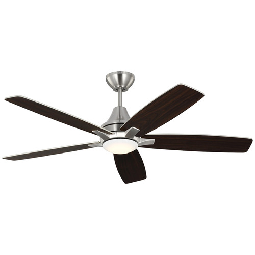Generation Lighting Fan Collection Lowden 52 LED Brushed Steel LED Ceiling Fan by Generation Lighting Fan Collection 5LWDR52BSD