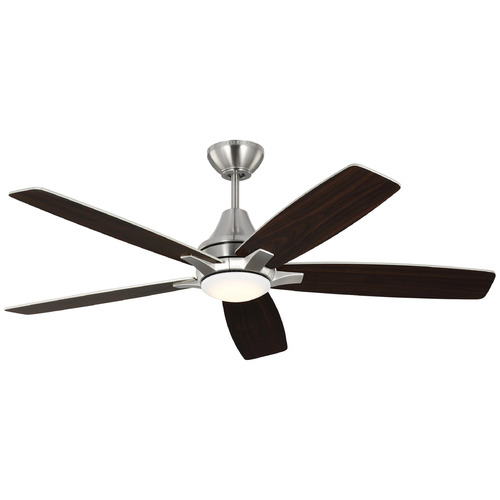 Lowden 52 LED Brushed Steel LED Ceiling Fan by Generation Lighting Fan Collection
