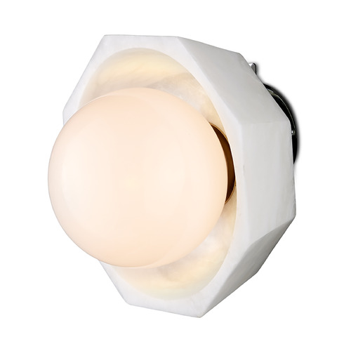 Currey and Company Waystone Natural & White Sconce