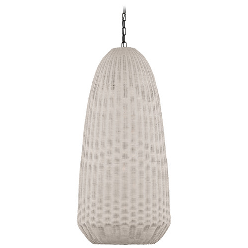 Kokomo Bronze Chalk Wicker Elongated Pendant