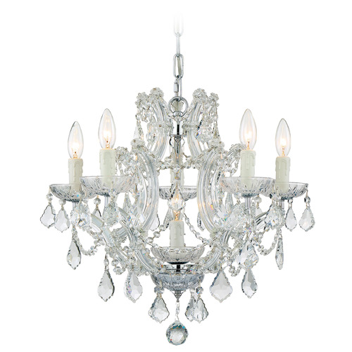 Crystorama Lighting Crystorama Lighting Maria Theresa Polished Chrome Crystal Chandelier 4405-CH-CL-I