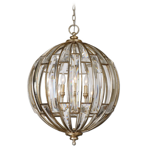 Vicentina 22-Inch Crystal Pendant in Silver by Uttermost Lighting