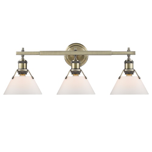 Orwell 27.25-Inch Bath Light in Aged Brass by Golden Lighting
