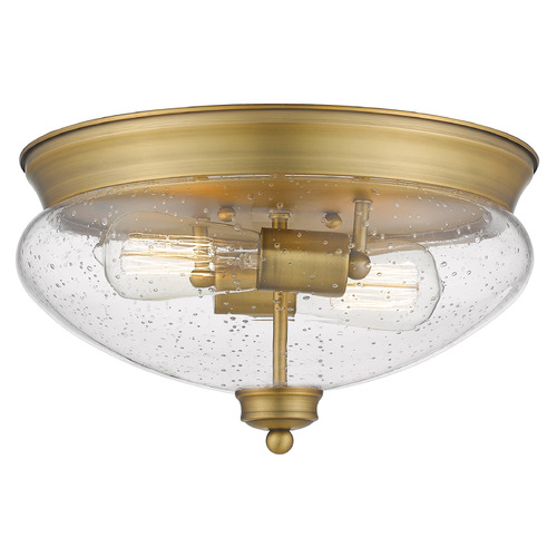 Z-Lite Amon Heritage Brass Flush Mount by Z-Lite 722F2-HBR