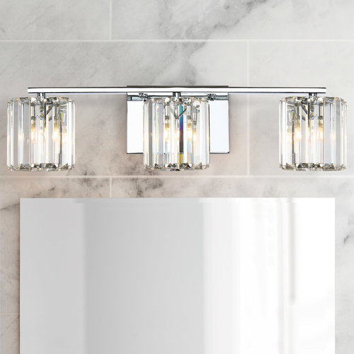 Divine Polished Chrome 3-Light Bathroom Light by Quoizel Lighting