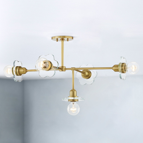 Mitzi by Hudson Valley Mitzi By Hudson Valley Alexa Aged Brass Chandelier H357805-AGB