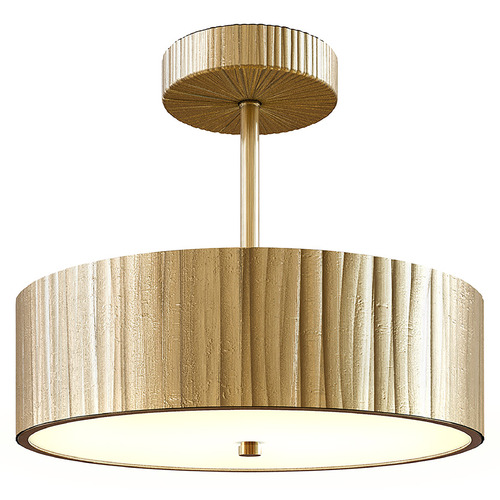Alan Peppin Kensington LED Semi-Flush Mount in Brass by Alora Lighting