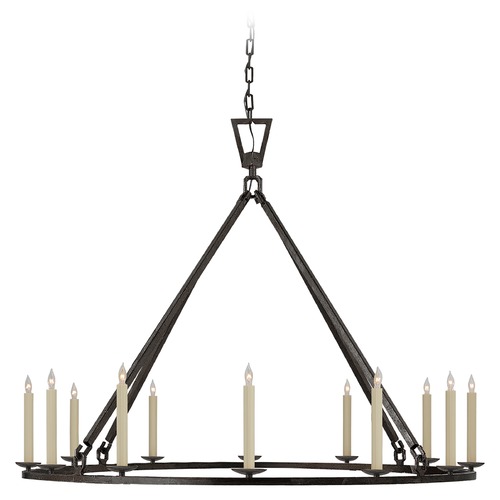 Visual Comfort Signature Collection Chapman & Myers Darlana Chandelier in Aged Iron by Visual Comfort Signature CHC5173AI