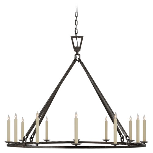 Chapman & Myers Darlana Chandelier in Aged Iron by Visual Comfort Signature