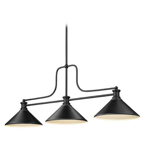 Melange Matte Black Billiard Light by Z-Lite