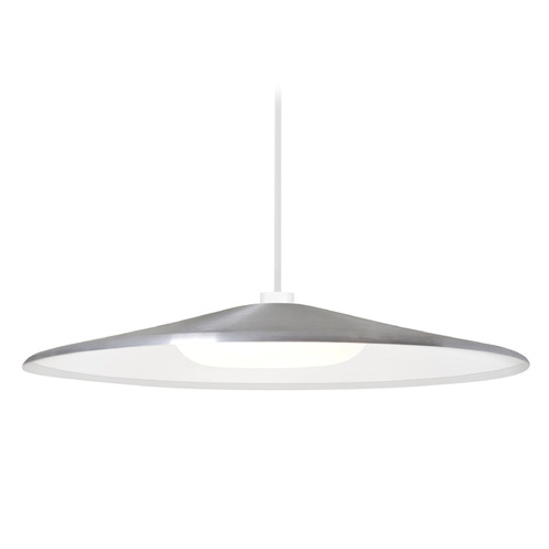 Besa Lighting Swan White LED Pendant Light with Coolie Shade