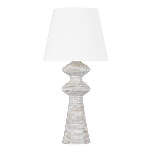 Hudson Valley Lighting Steinway Aged Brass & Ceramic Snowbank LED Table Lamp with Empire Shade