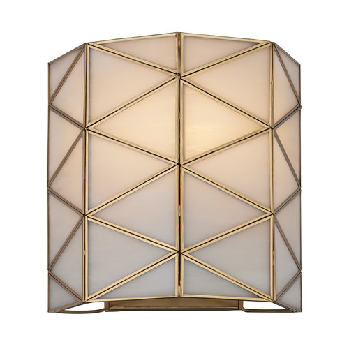 Currey and Company Polyhedron Antique Brass Sconce
